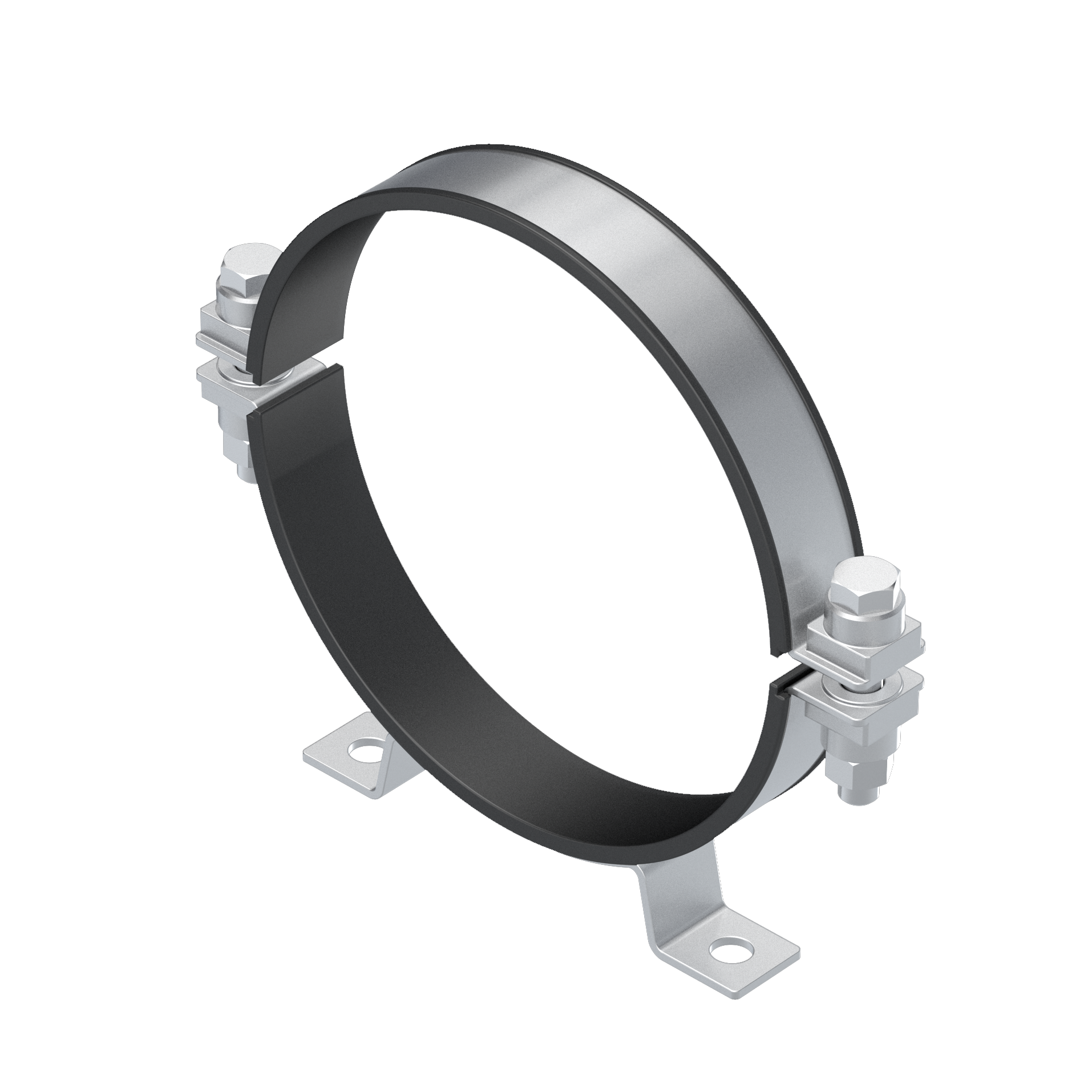 Pipe clamp for wall mounting, 1.0330, electrogalvanized