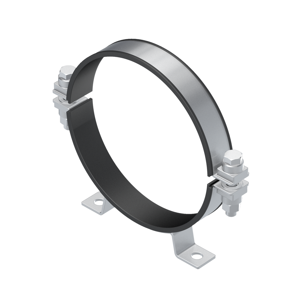 Pipe clamp for wall mounting, 1.0330, electrogalvanized