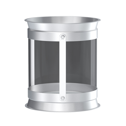 Plexiglass pipe, 1.4301, blasted