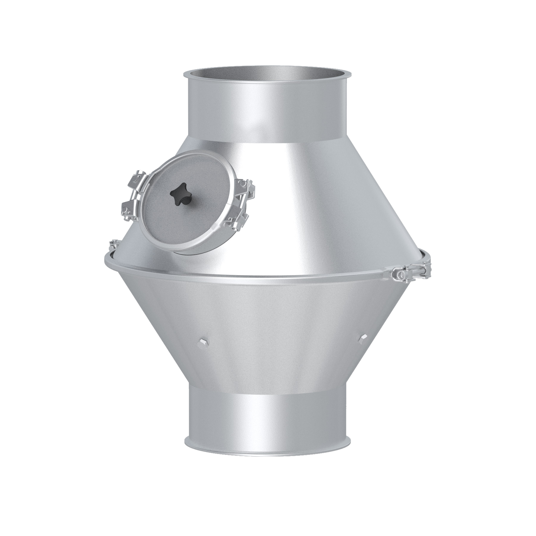 Baffle pot, 1.0330, powder coated