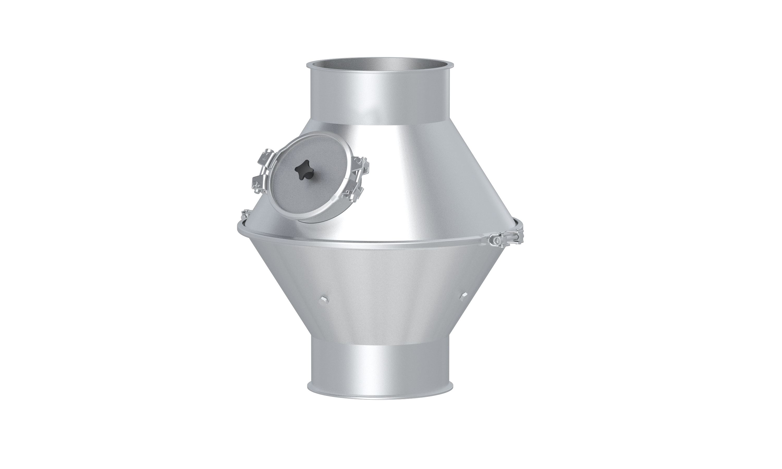 Baffle pot, 1.0330, powder coated