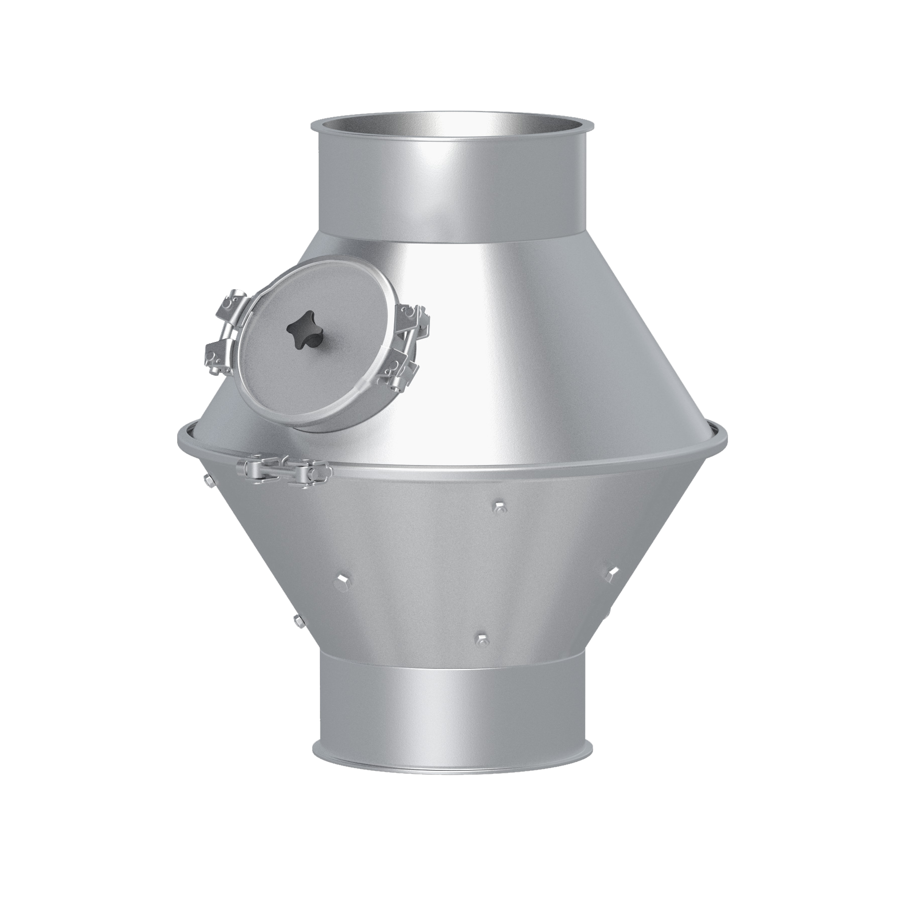 Baffle pot, 1.0330, powder coated