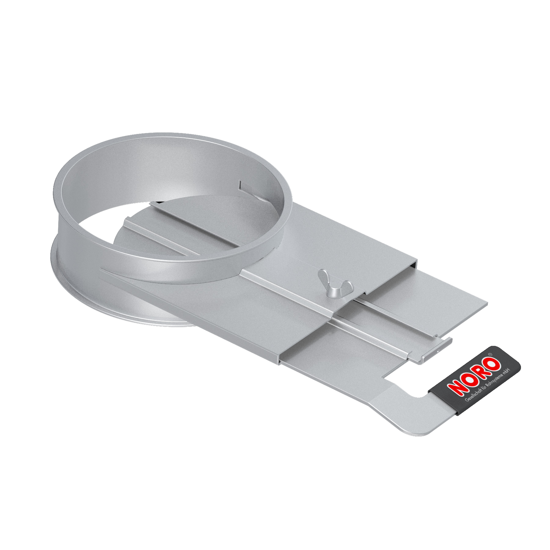 Pipe regulator gate, 1.4301, blasted