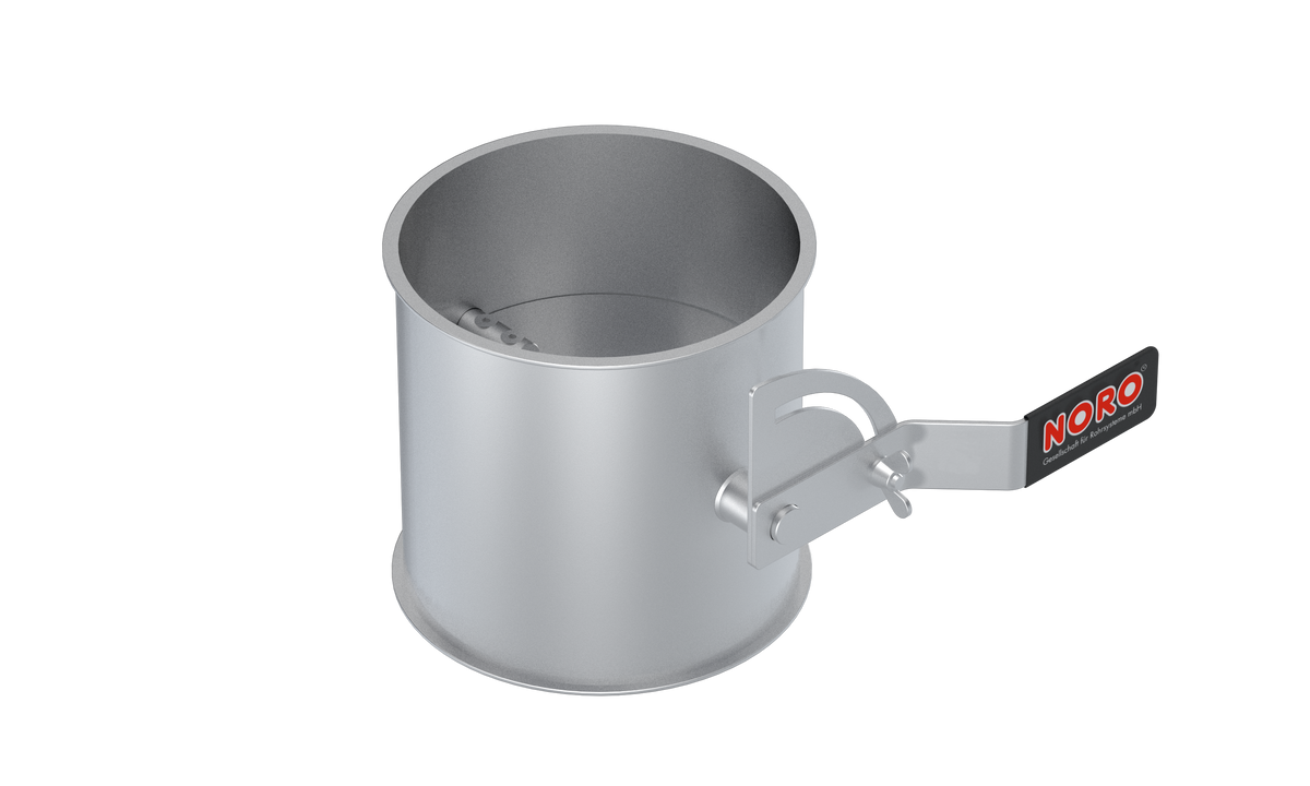Throttle valve, 1.0330, powder coated, manually operated