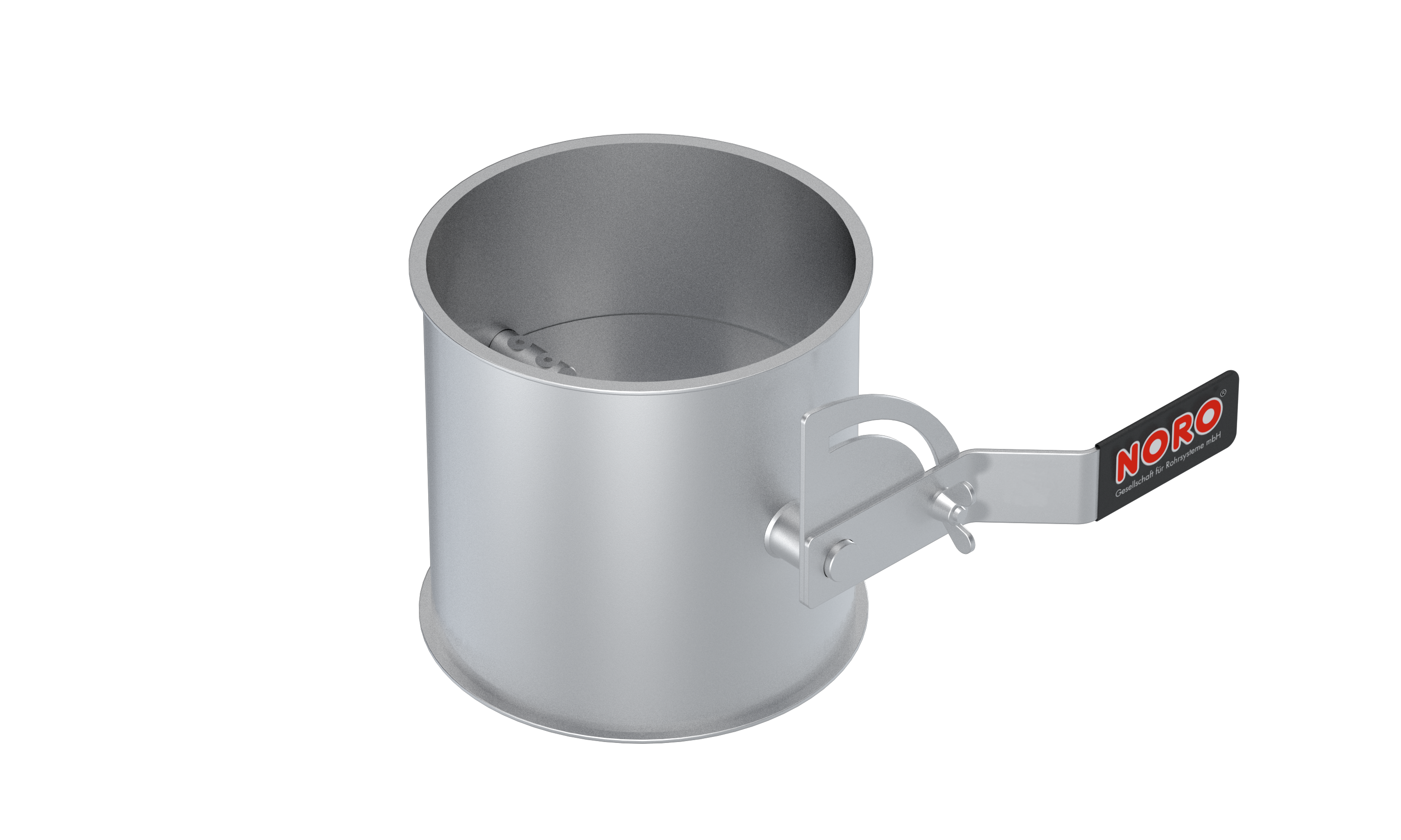 Throttle valve, 1.4301, blasted, manually operated