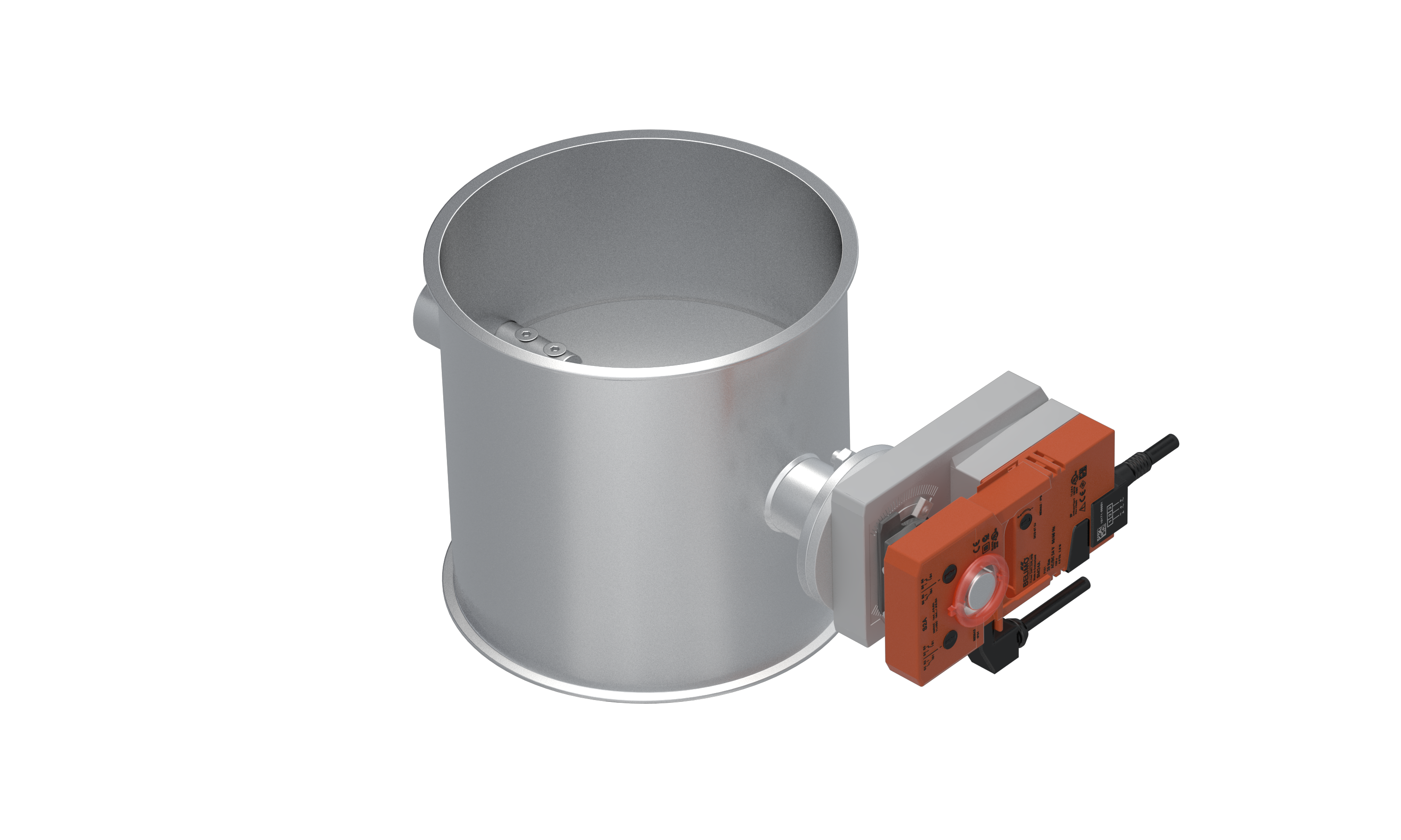 Absperrklappe, 1.4301, gestrahlt, Steckmotor
