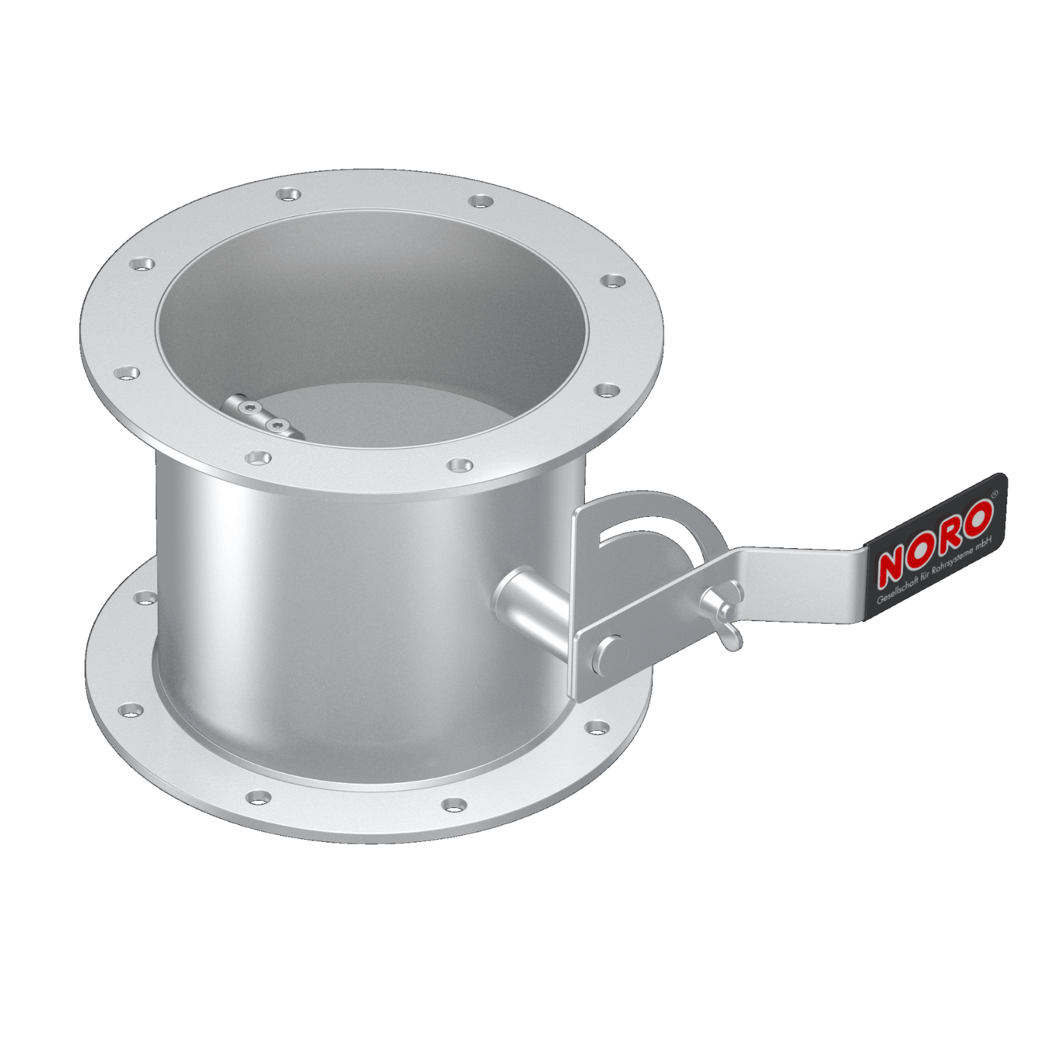 Throttle valve, 1.0330, electrogalvanized, manually operated