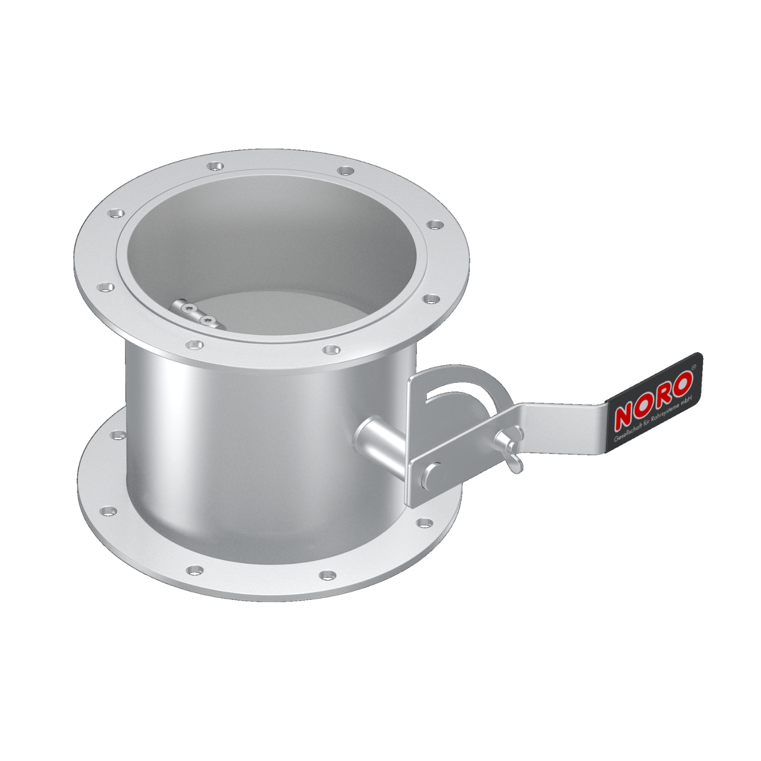 Throttle valve, 1.0330, electrogalvanized, manually operated