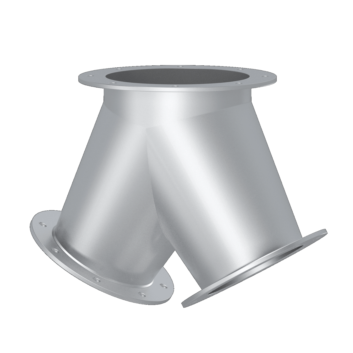 Symmetrical Y-piece conical, 1.4301, blasted