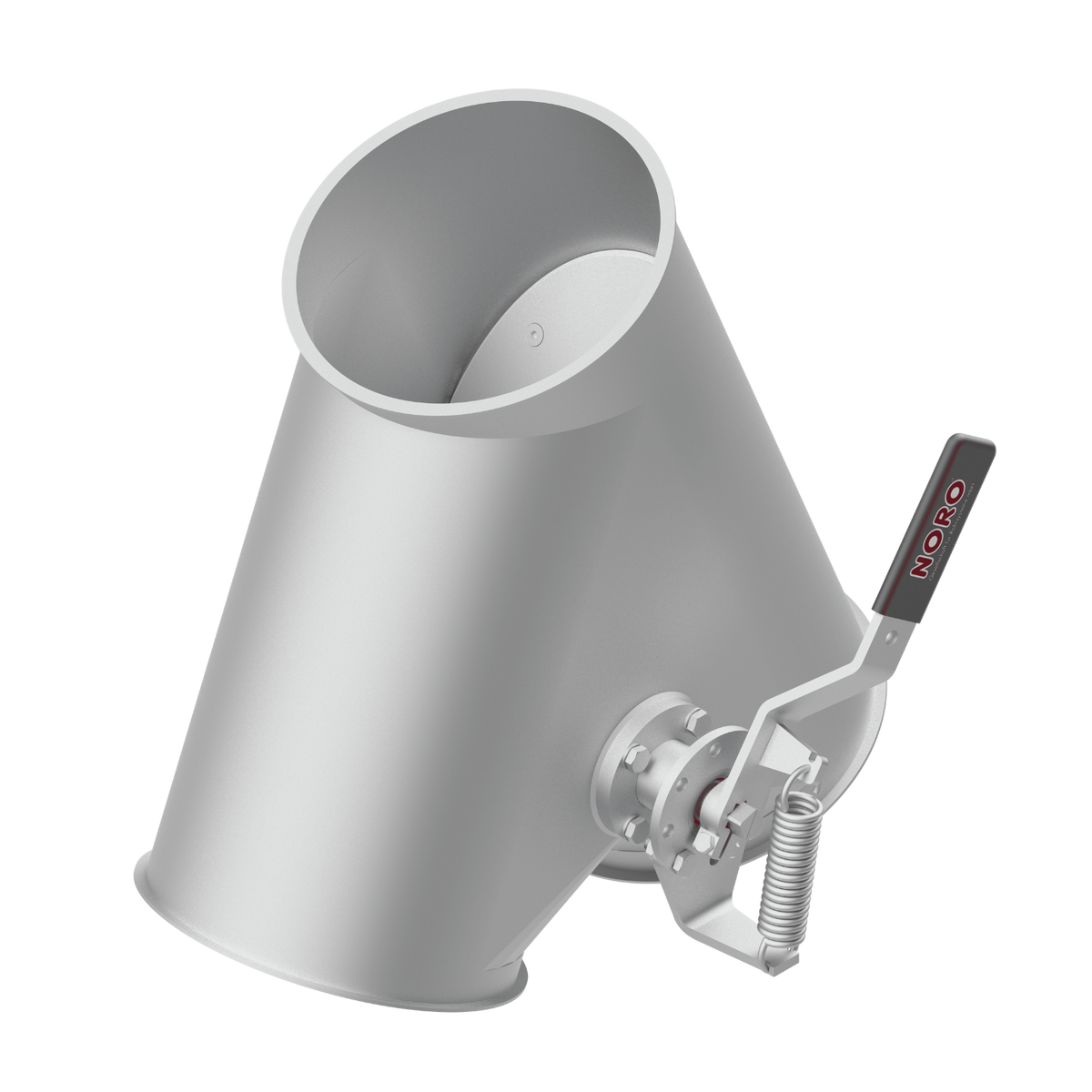 Two-way valve with flap seal, 1.0330, powder coated, ASY, manually operated
